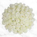 50-Stem White Roses